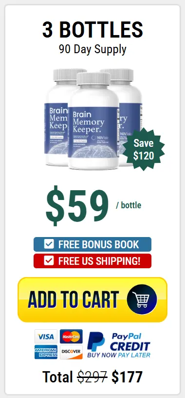 Brain Memory Keeper 3 bottle price